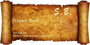 Sipos Bod névjegykártya